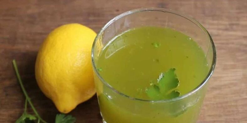 koktel lemon dengan pasli untuk penurunan berat badan