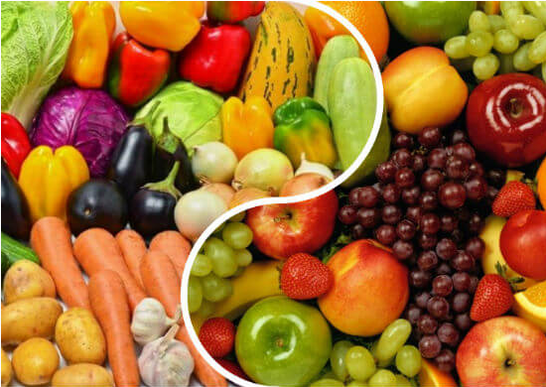 buah-buahan dan sayur-sayuran untuk penurunan berat badan